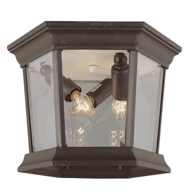 Trans Globe Imports - 4904 RT - Three Light Flushmount Lantern - San Marcos