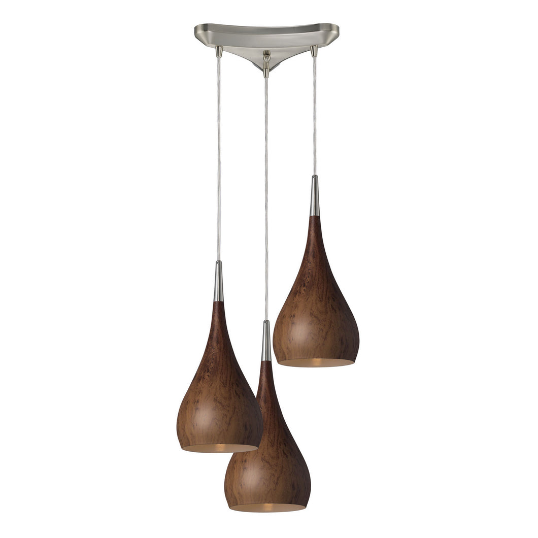 Elk Lighting - 31341/3BW - Three Light Pendant - Lindsey