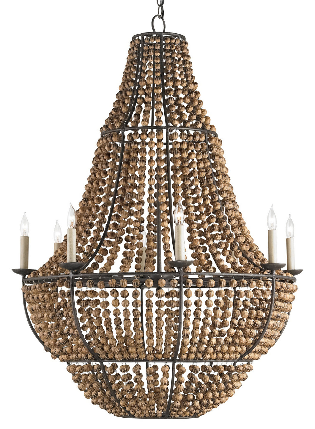 Currey and Company - 9502 - Eight Light Chandelier - Falconwood