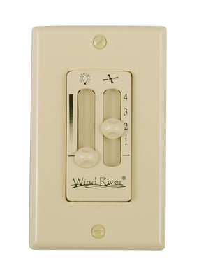 Wind River Fan Company - WSC4402IV - Dual Fan Light Wall Control - Fan Wall Mount Controls