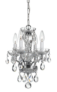 Crystorama - 5534-CH-CL-MWP - Four Light Mini Chandelier - Traditional Crystal