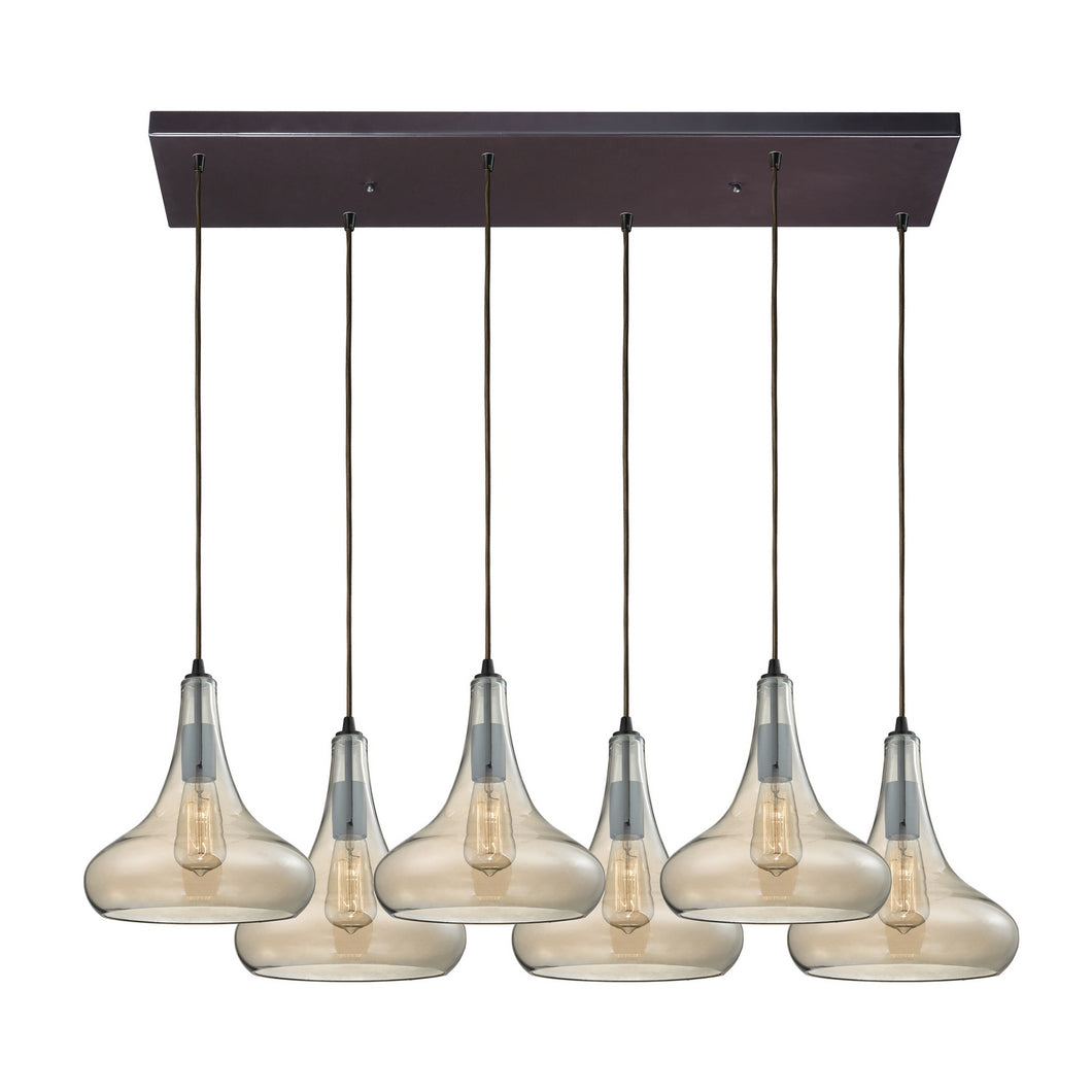 Elk Lighting - 10432/6RC - Six Light Pendant - Orbital