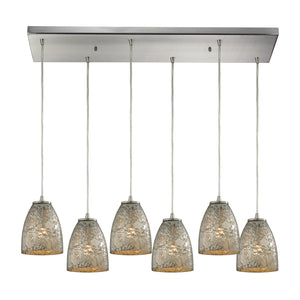 Elk Lighting - 10465/6RC-SVF - Six Light Mini Pendant - Fissure