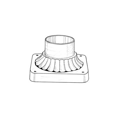 Designers Fountain - 1916-BK - Cast Pier Mount - Pier Mounts