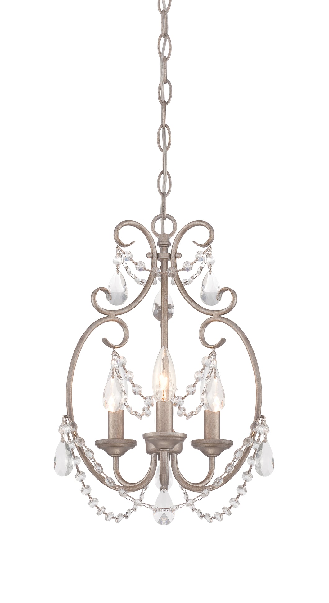 Designers Fountain - 6205-AP - Three Light Mini Chandelier - Dahlia