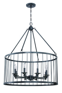 Craftmade - 39438-BKI - 8 Light Cage Pendant - Villa