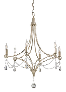 Currey and Company - 9831 - Six Light Chandelier - Etiquette