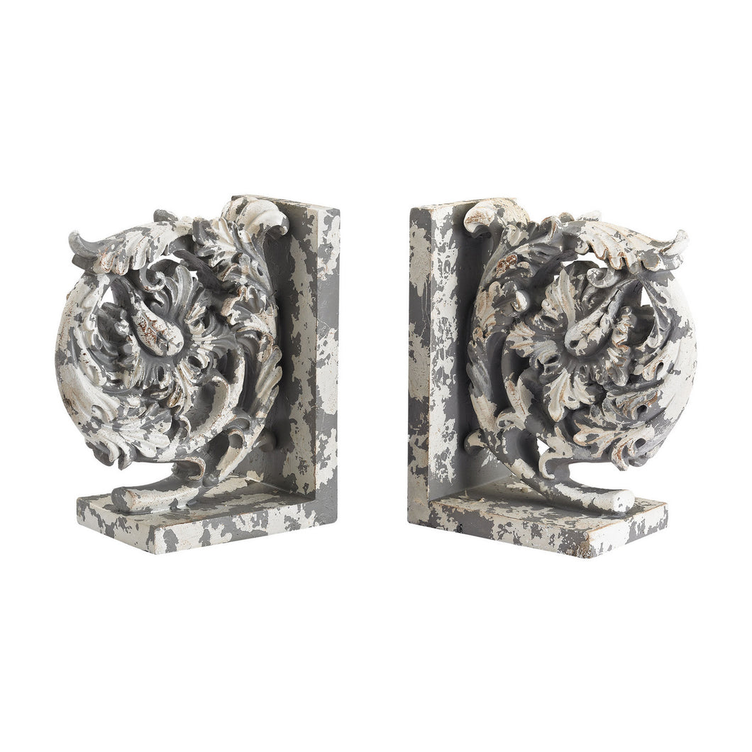 ELK Home - 387-014/S2 - Bookends - Aged Plaster