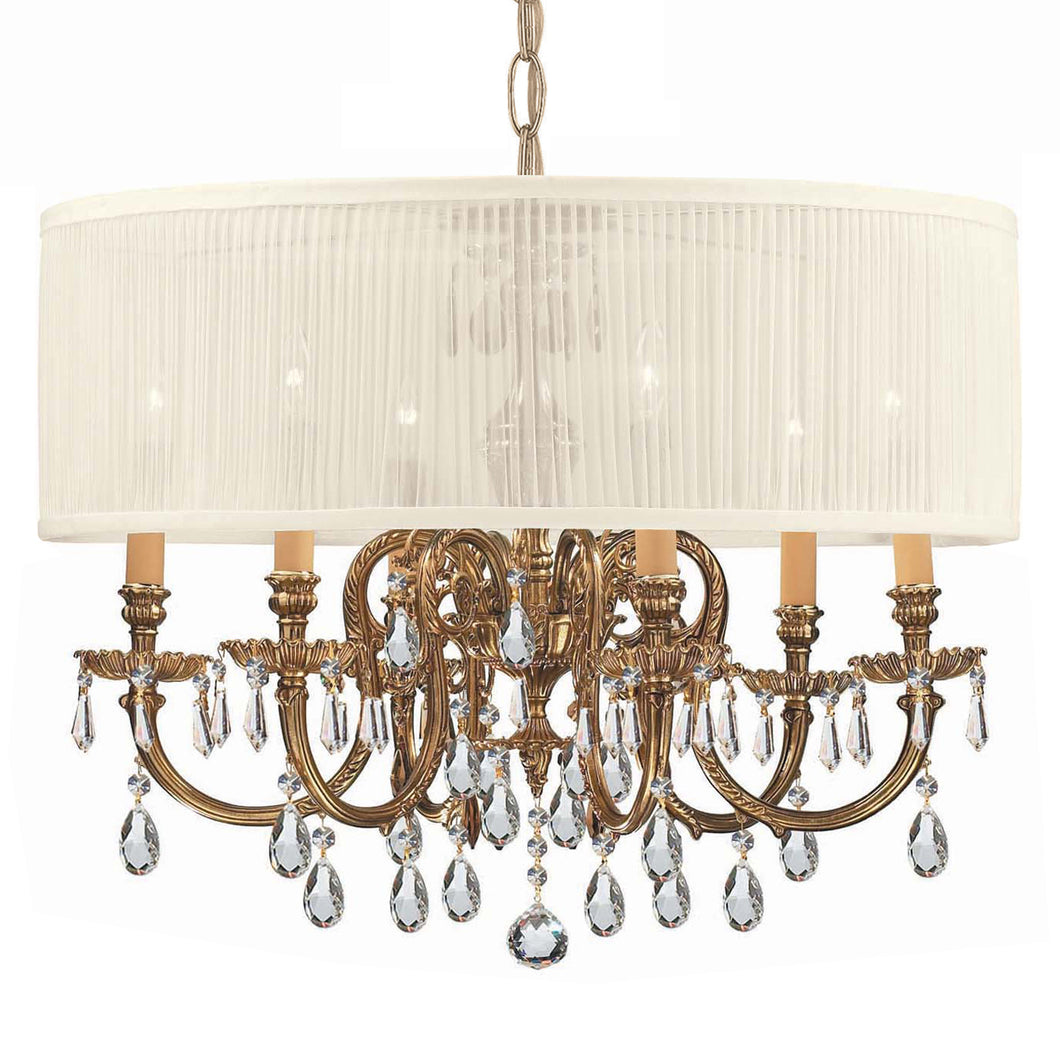 Crystorama - 2916-OB-SAW-CLS - Six Light Chandelier - Brentwood