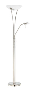 Kendal Lighting - TC4035-PN - Two Light Torchiere with Reading Light - Torchiere