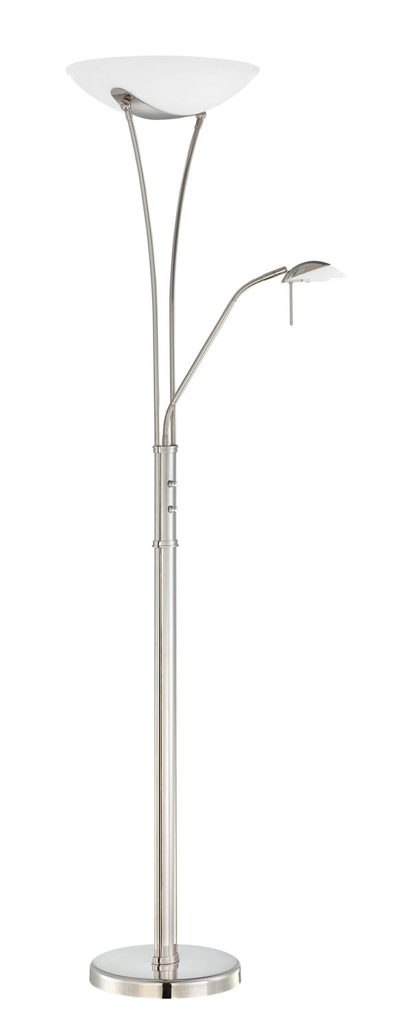 Kendal Lighting - TC4035-PN - Two Light Torchiere with Reading Light - Torchiere