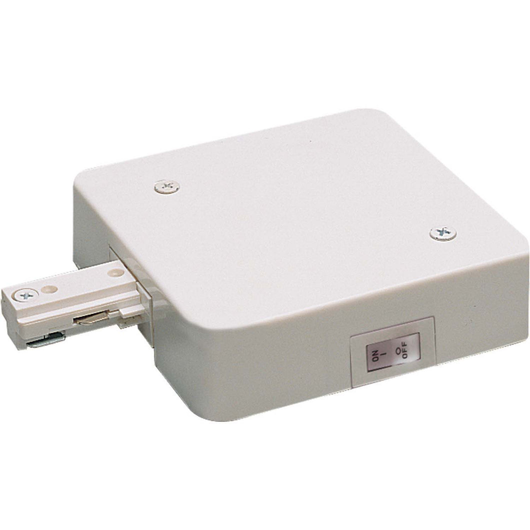 Nora Lighting - NT-348W/10A - T-Bar Live End Feed W/ Current Limiter, 10 Amps, 1 Circuit Track - 1-Circuit Track