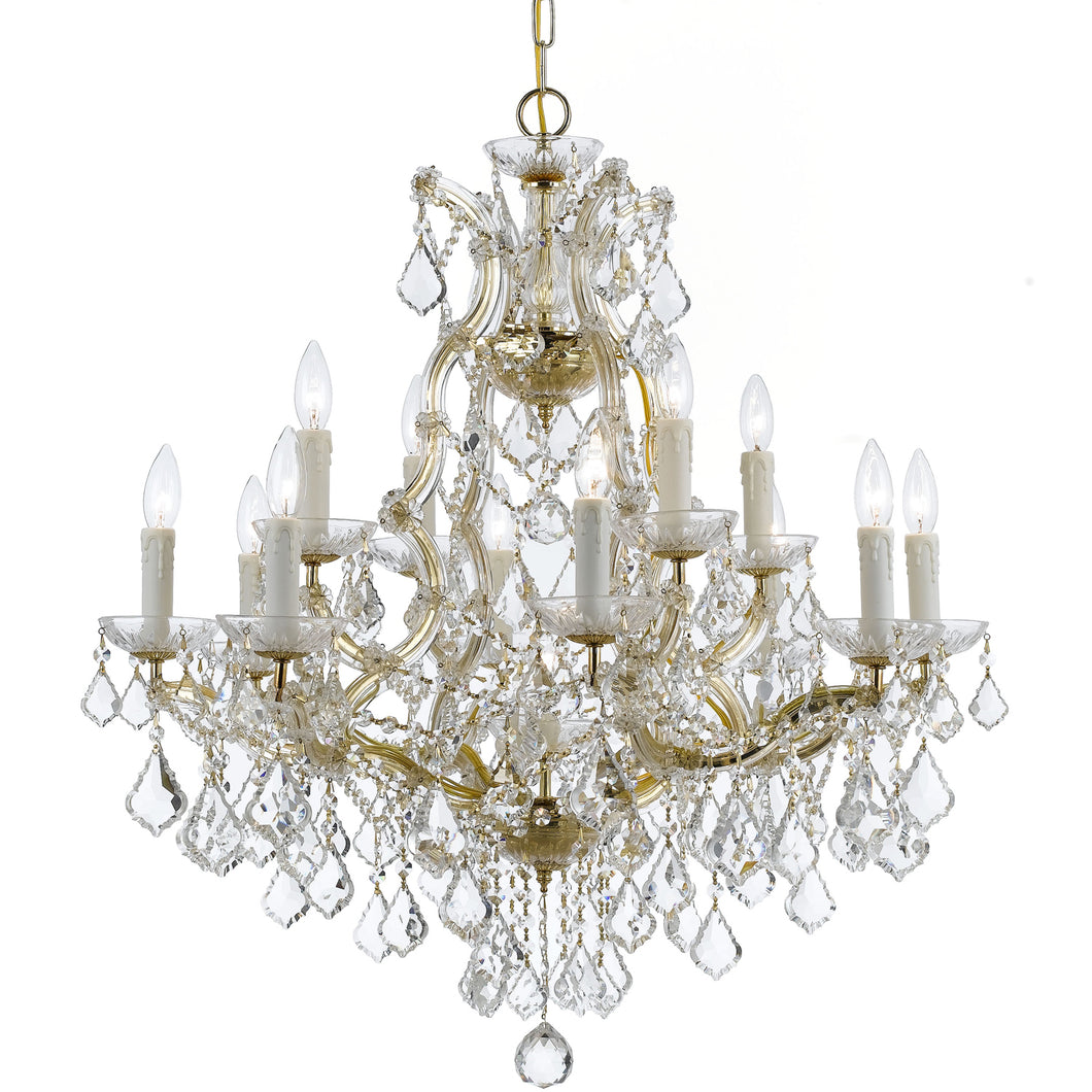 Crystorama - 4412-GD-CL-MWP - 13 Light Chandelier - Maria Theresa