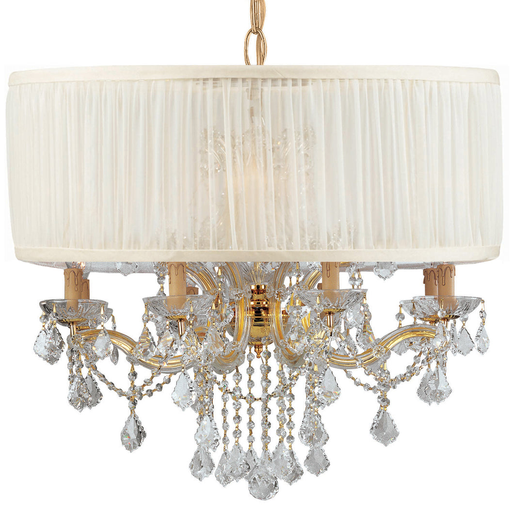 Crystorama - 4489-GD-SAW-CLM - 12 Light Chandelier - Brentwood