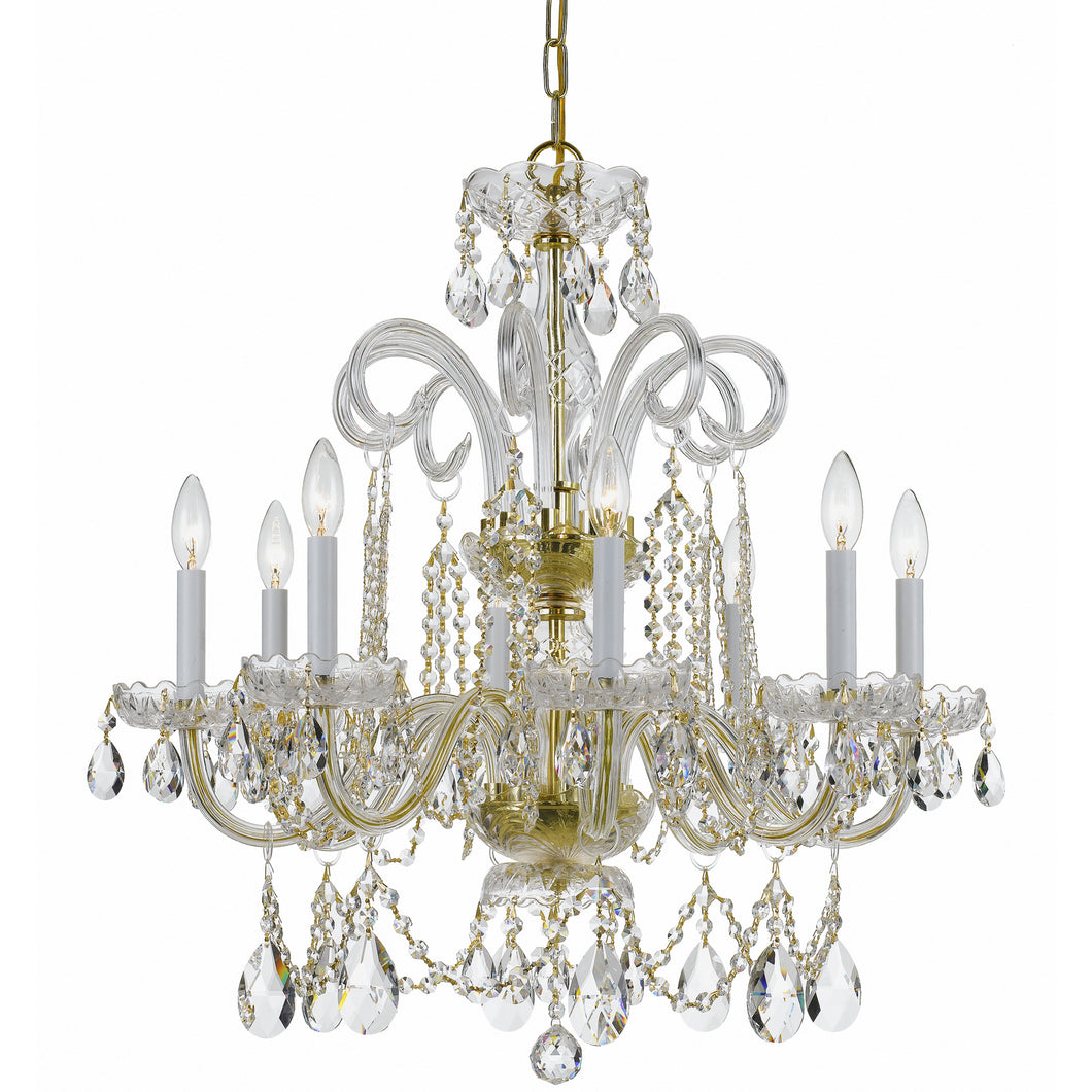 Crystorama - 5008-PB-CL-S - Eight Light Chandelier - Traditional Crystal