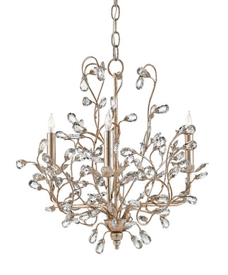 Currey and Company - 9974 - Three Light Chandelier - Crystal