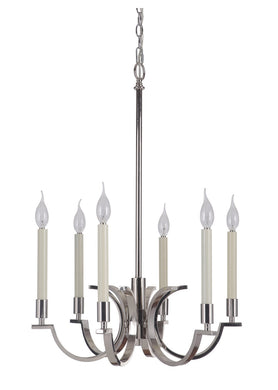 Craftmade - 40426-PLN - Six Light Chandelier - Crescent