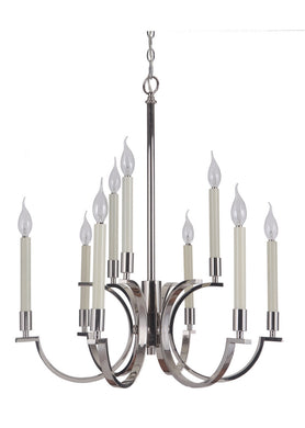 Craftmade - 40429-PLN - Nine Light Chandelier - Crescent