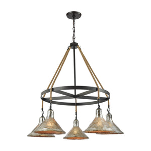 Elk Lighting - 10436/5CH - Five Light Chandelier - Hand Formed Glass