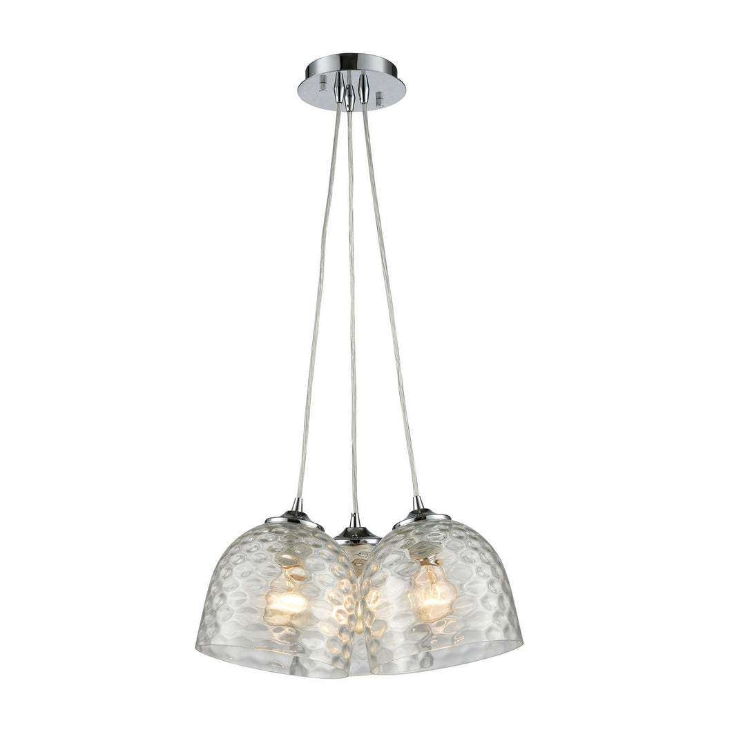 Elk Lighting - 31080/3SR-CLR - Three Light Pendant - Viva