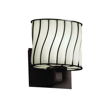 Justice Designs - WGL-8931-30-SWOP-DBRZ - Wall Sconce - Wire Glass