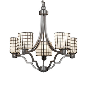 Justice Designs - WGL-8500-30-GROP-NCKL - Chandelier - Wire Glass