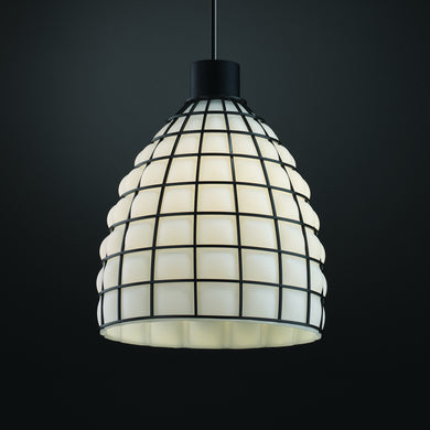 Justice Designs - WGL-8814-GROP-MBLK - Pendant - Wire Glass