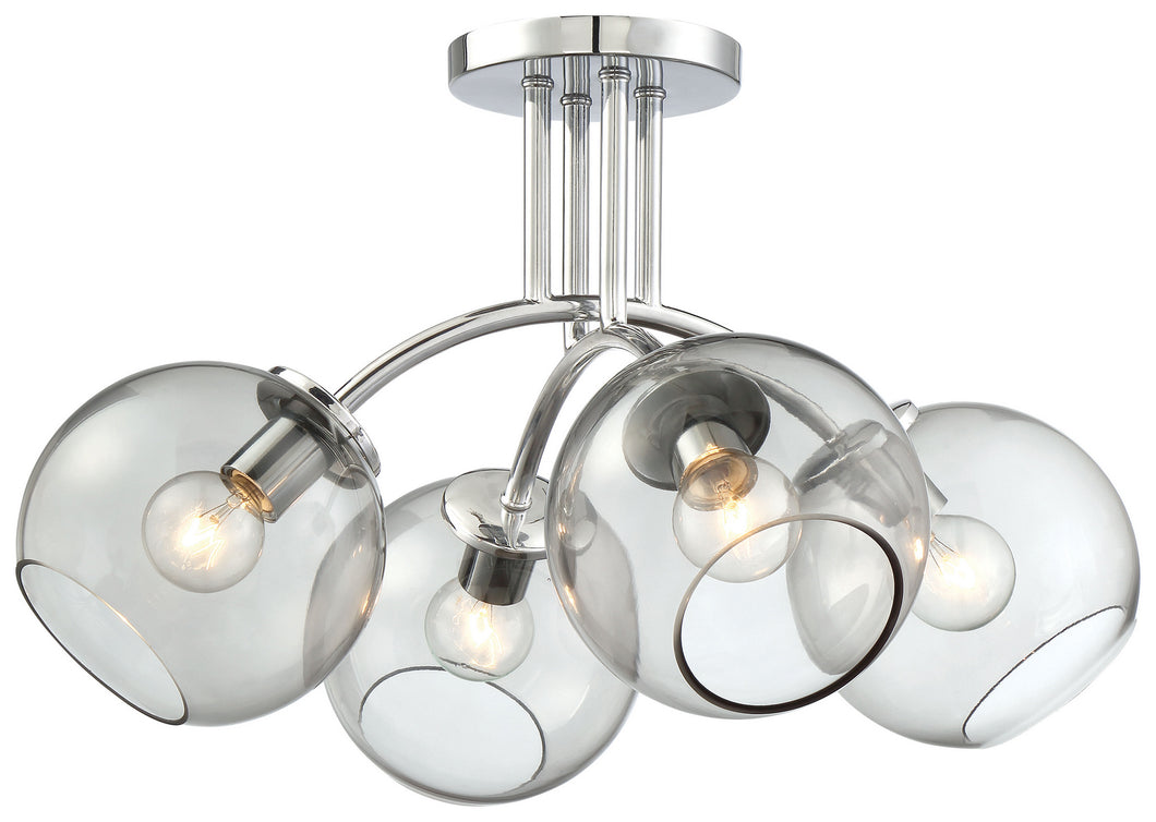 George Kovacs - P1845-077 - Four Light Semi Flush Mount - Exposed