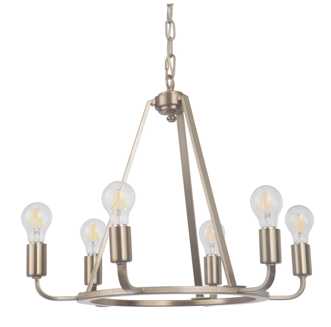 Craftmade - 45926-SB - Six Light Chandelier - Arc