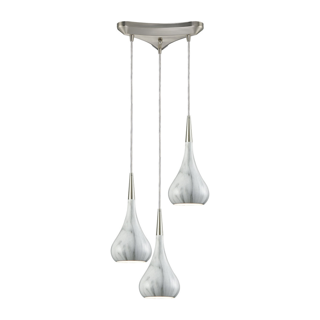 Elk Lighting - 31340/3MB - Three Light Pendant - Lindsey