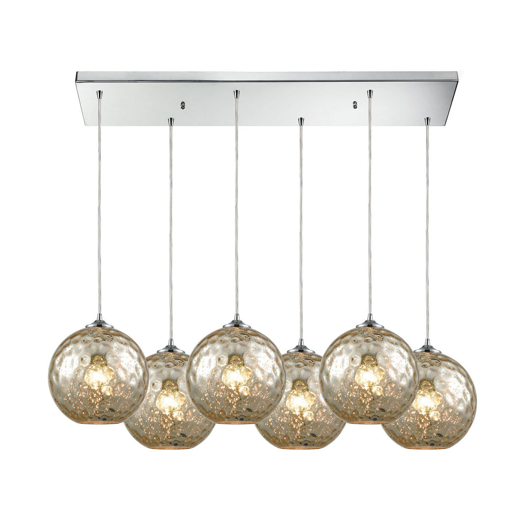 Elk Lighting - 31380/6RC-MRC - Six Light Pendant - Watersphere