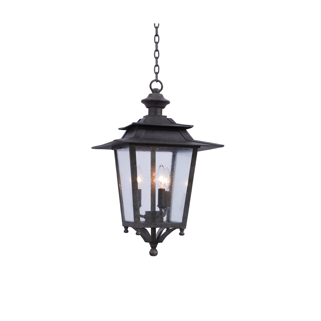 Kalco - 404150AI - Three Light Hanging Lantern - Saddlebrook Outdoor