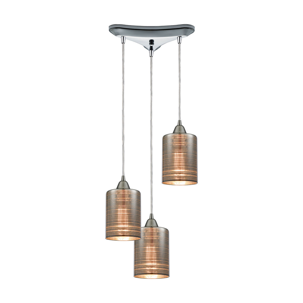 Elk Lighting - 10565/3 - Three Light Pendant - Plated Rings