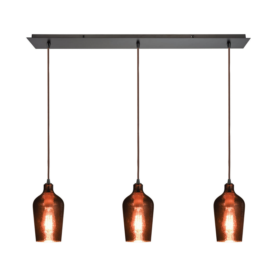 Elk Lighting - 10571/3LP - Three Light Pendant - Hammered Glass