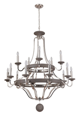 Craftmade - 36515-PLNGRW - 15 Light Chandelier - Ashwood