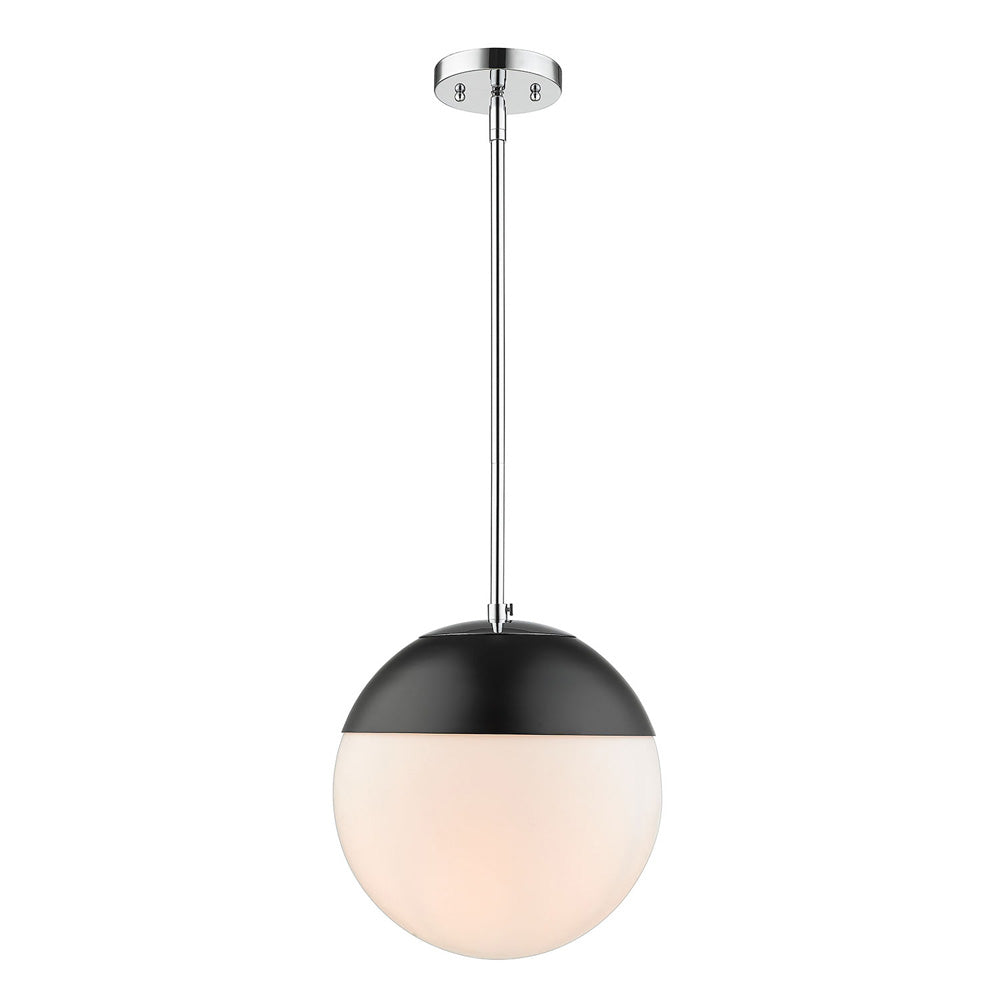 Golden - 3218-L CH-BLK - One Light Pendant - Dixon