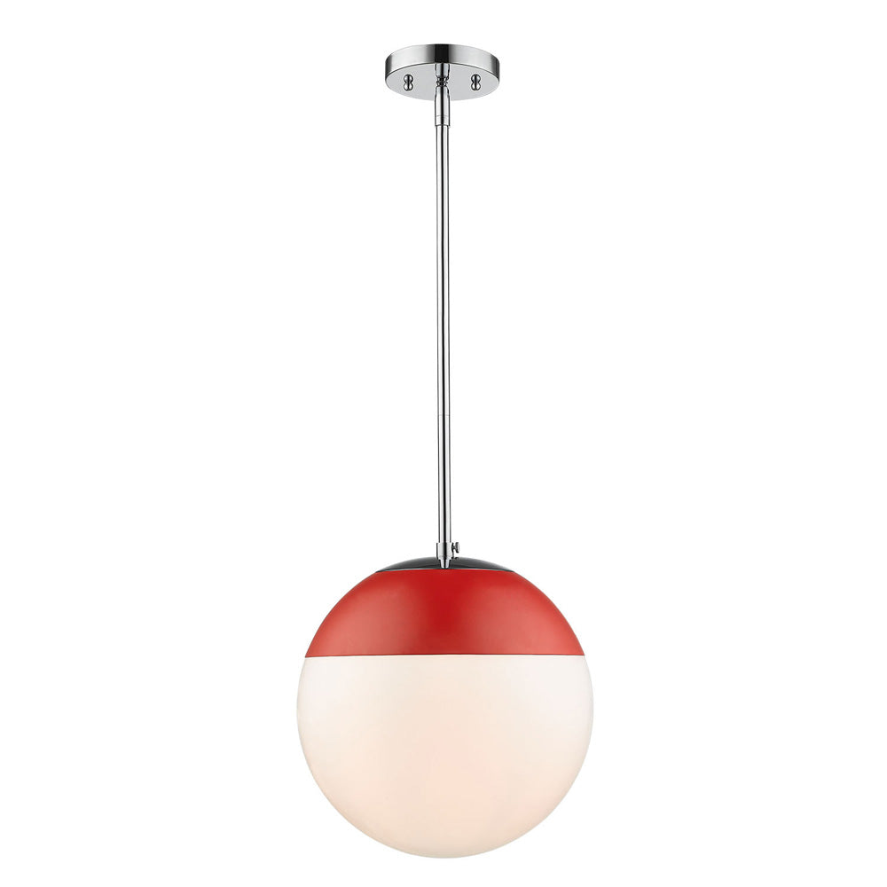 Golden - 3218-L CH-RED - One Light Pendant - Dixon