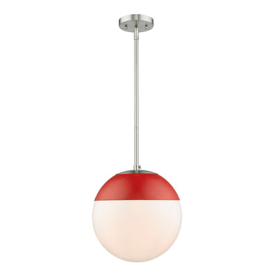 Golden - 3218-L PW-RED - One Light Pendant - Dixon