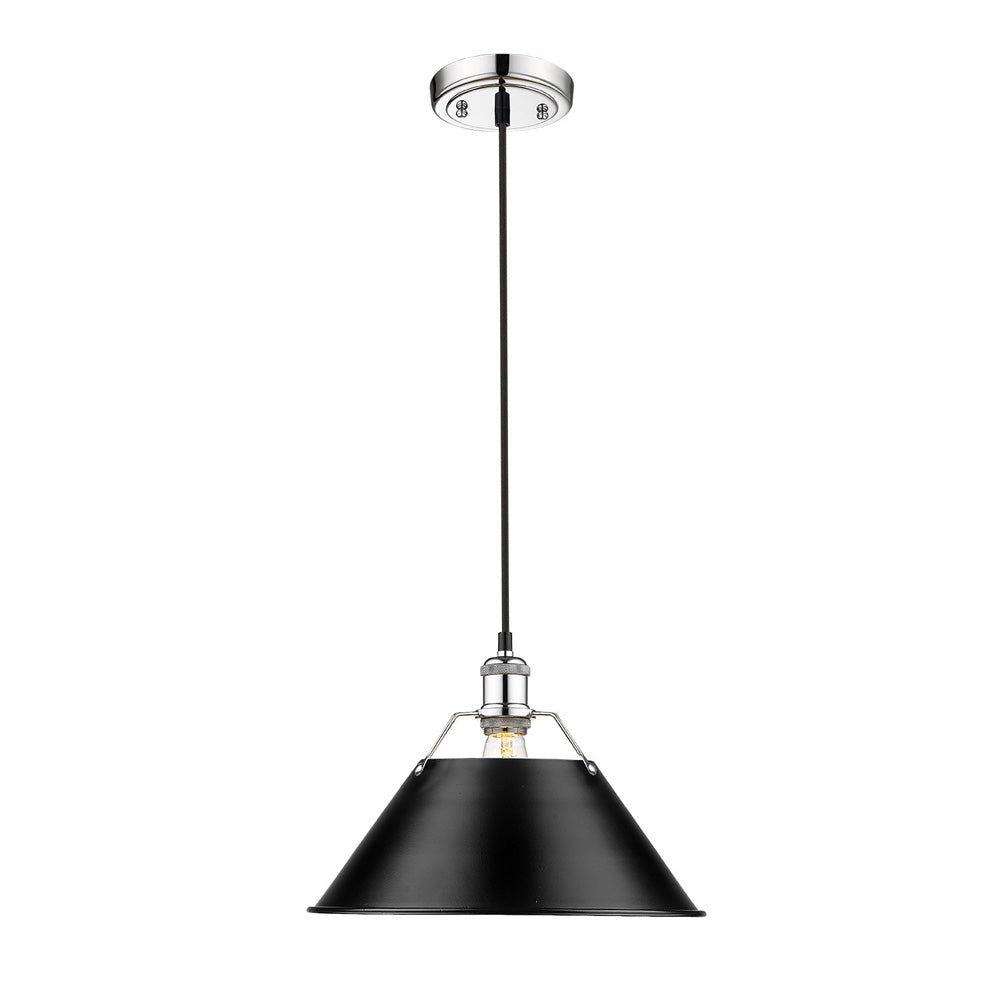 Golden - 3306-L CH-BLK - One Light Pendant - Orwell