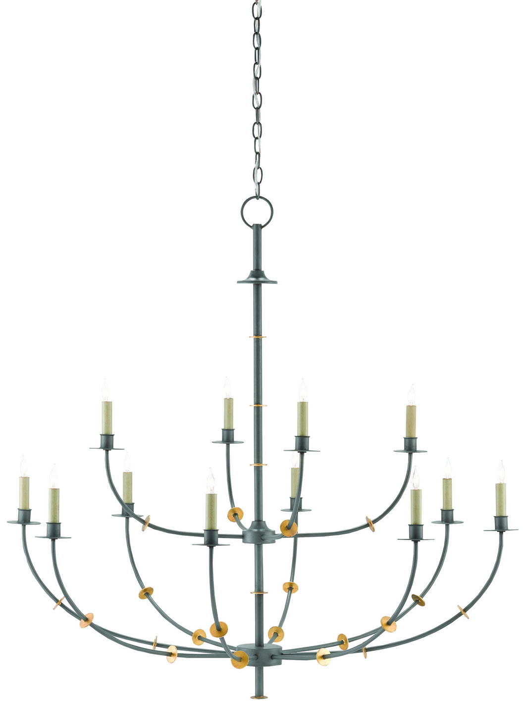 Currey and Company - 9000-0331 - 12 Light Chandelier - Balladier