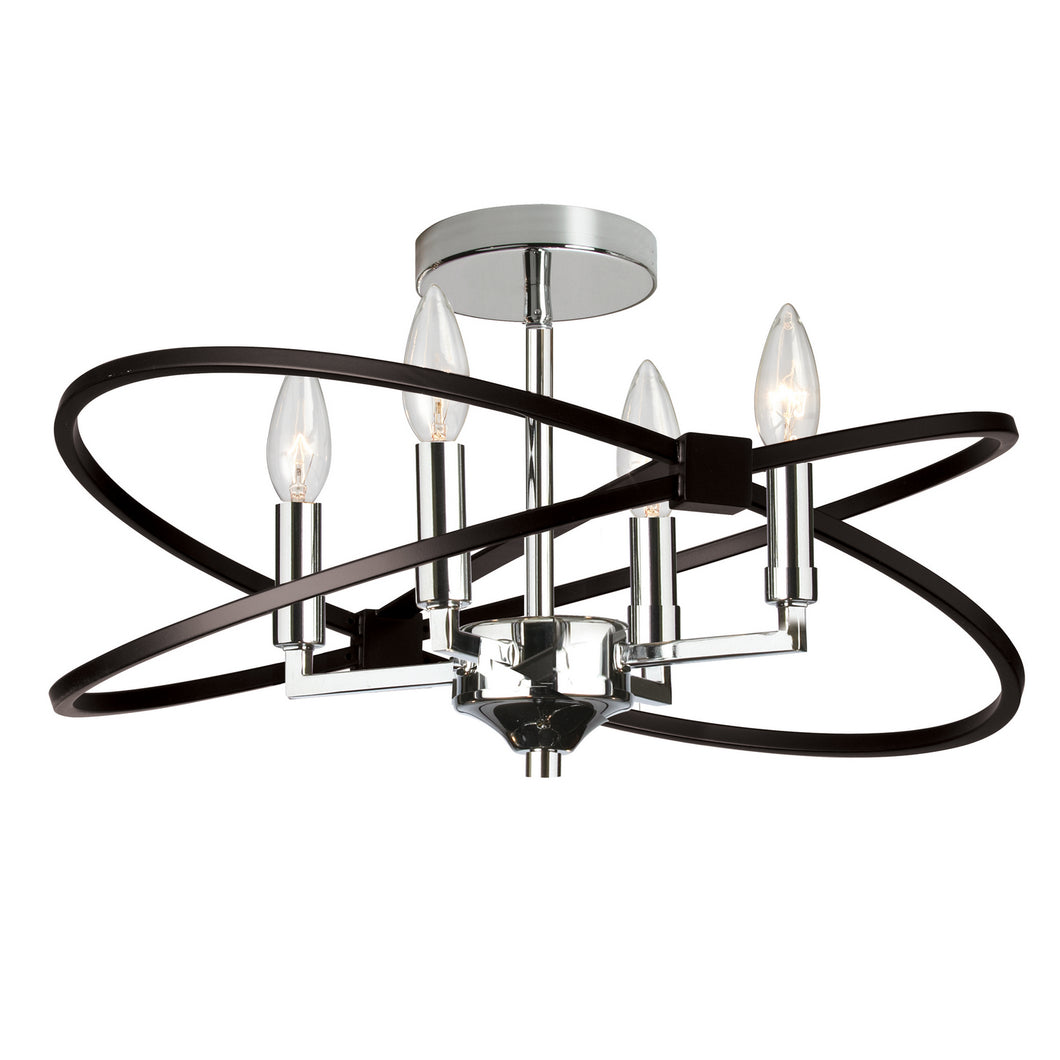 Dainolite Ltd - PAL-184SF-PC-MB - Four Light Semi Flush Mount - Paloma