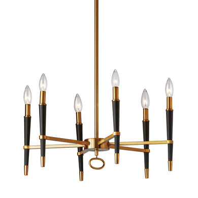 Dainolite Ltd - LAN-246C-VB - Six Light Chandelier - Langford