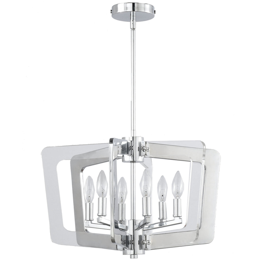 Dainolite Ltd - SWR-206C-PC - Six Light Chandelier - StillWater