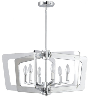 Dainolite Ltd - SWR-266C-PC - Six Light Chandelier - StillWater