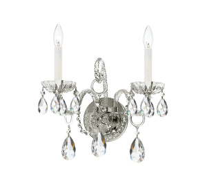 Crystorama - 1122-CH-CL-SAQ - Two Light Wall Mount - Traditional Crystal