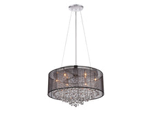 Load image into Gallery viewer, Riverside Dr. Six Light Dual Mount/Flush &amp; Hanging in Black Organza Silk