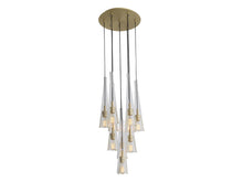 Load image into Gallery viewer, Abbey Park Ten Light Chandelier in Brushed Brass